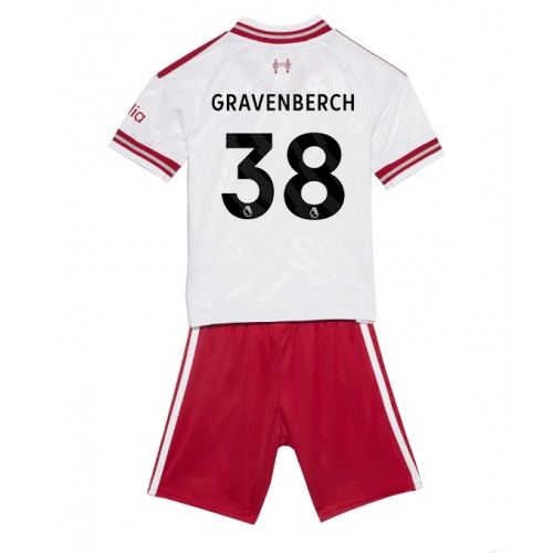 Liverpool Ryan Gravenberch #38 Vieras Peliasu Lasten 2026-27 Lyhythihainen (+ Lyhyet housut)